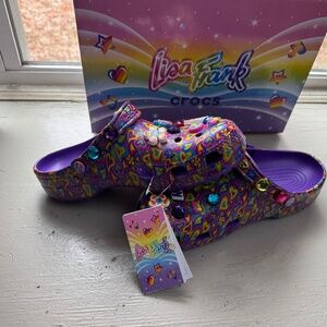 All purple Lisa Frank crocs clogs